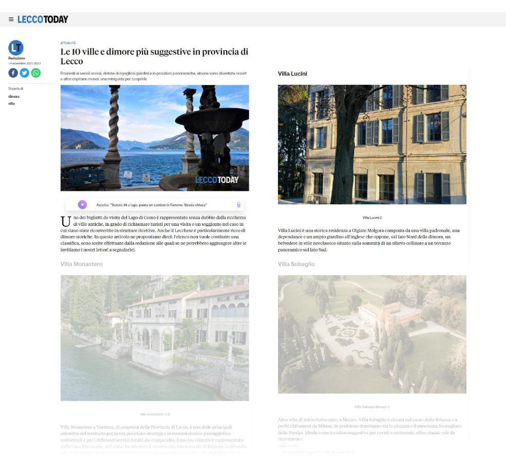 Villa Lucini 1886 "La Dolcevita" Cottage 2, Close To Lake Como And Milan Calco  Exteriör bild